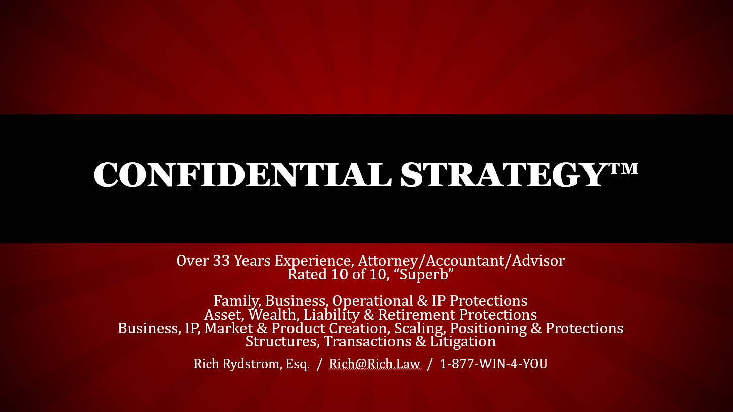 ConfidentialStrategy Rich Rydstrom Attorney Consultant header art3